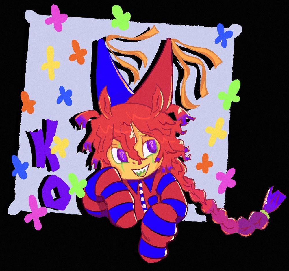 Chibi sketch of UNEwakame’s character Knockout.