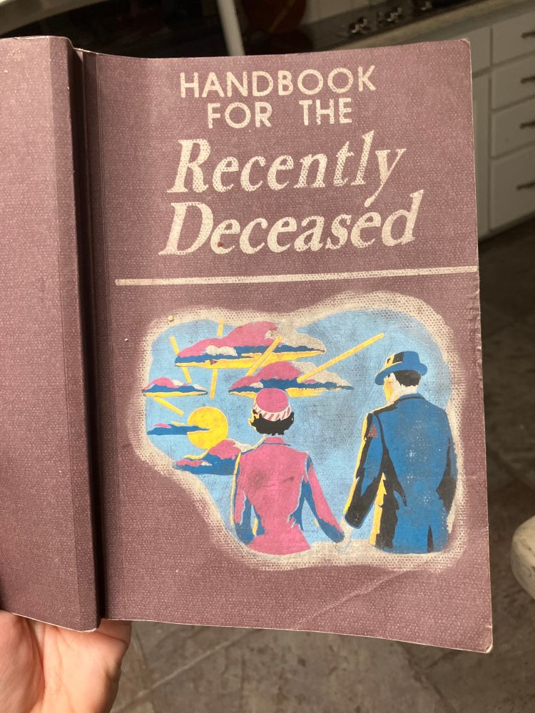 Handbook for the recently deceased cover from Beetlejuice 