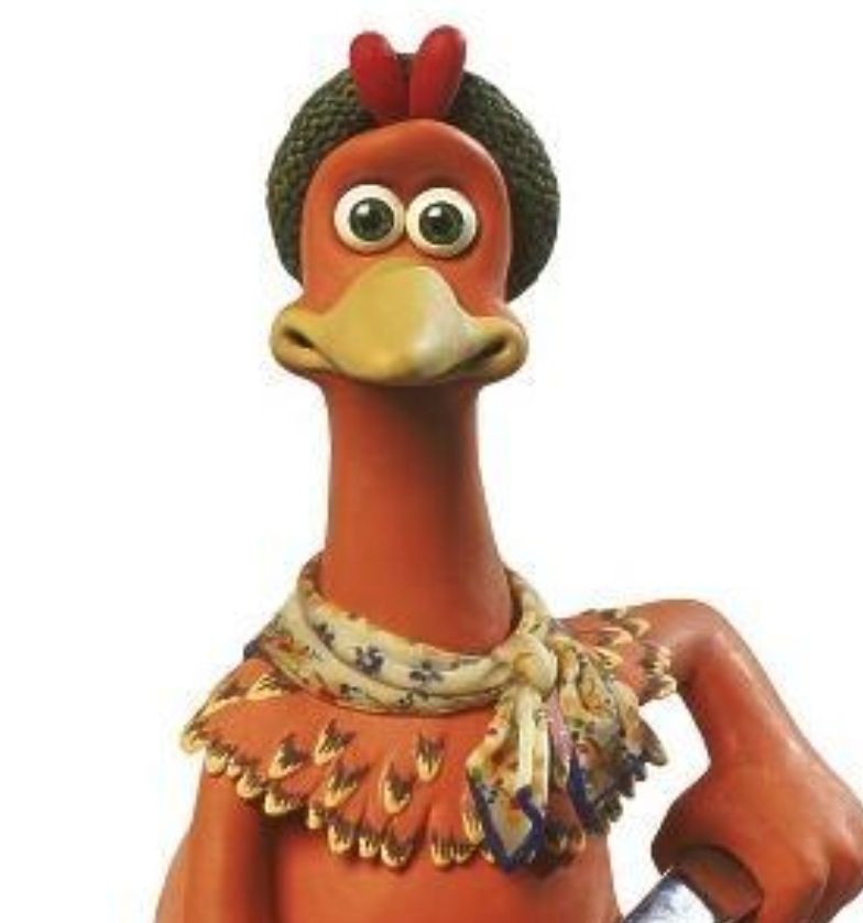 The character Ginger from the Movie Chicken Run