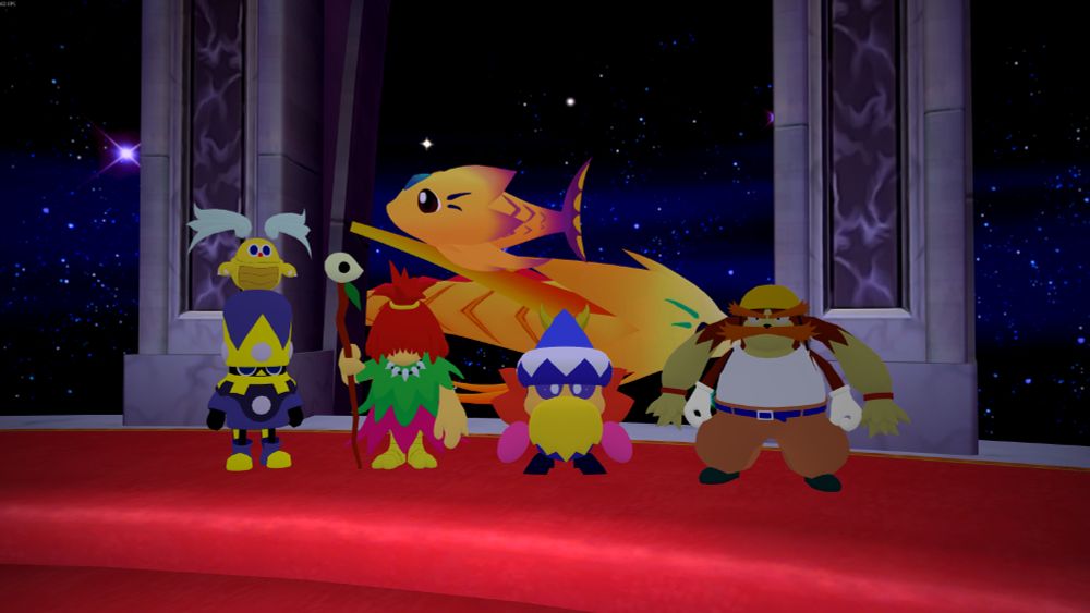 Screenshot of Klonoa Phantasy Reverie Series. The textures have been modified.