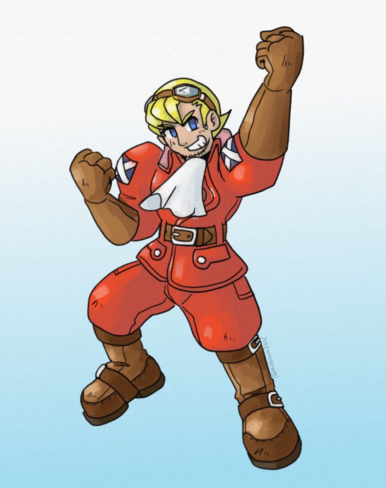 Drawing Edward Falcon from the video game Power Stone.