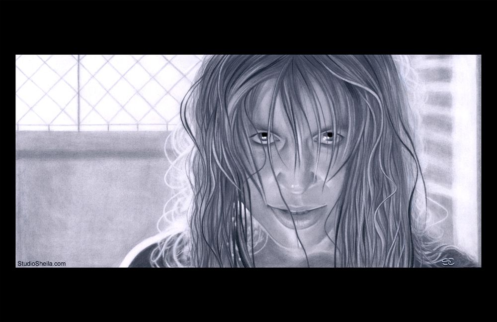 Sarah Connor, in the scene where she's reintroduced to the viewer, confronting Dr. Silberman, from TERMINATOR 2: JUDGMENT DAY (1991).