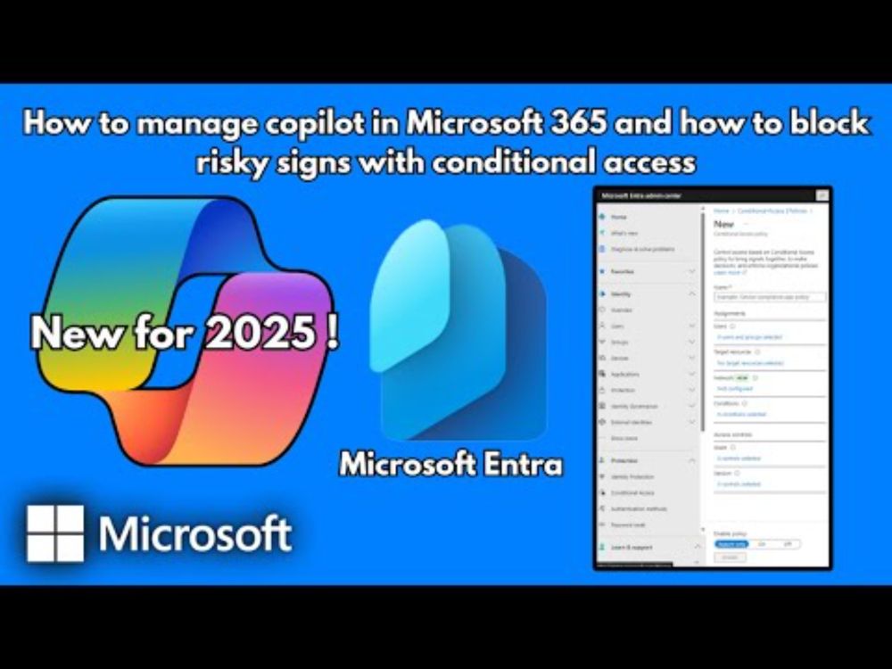 How to manage copilot in Microsoft 365 and how to block risky signs with conditional access