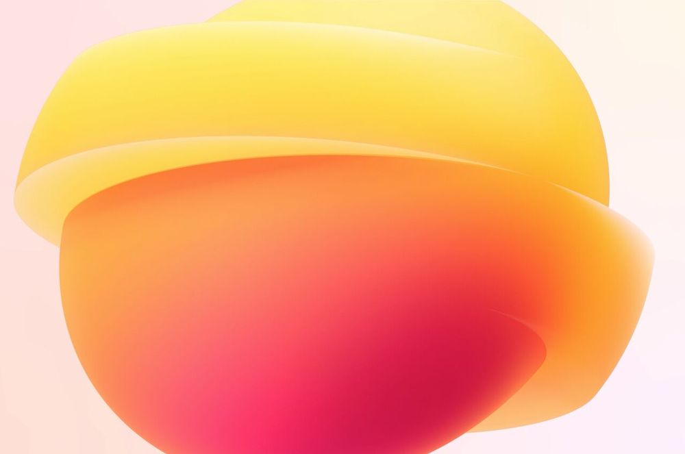 Nueva imagen marca de Repsol. Dos semiesferas que se unen en dos tonos, rojo y naranja.