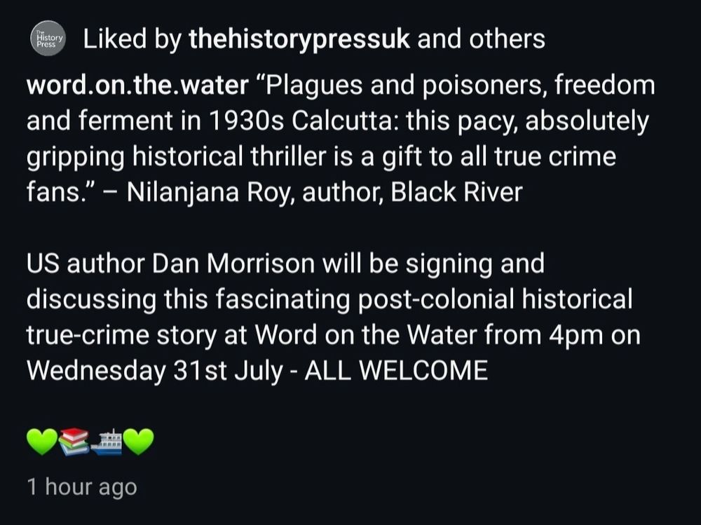 A copy of Dan Morrison's new book The Prince and the Poisoner, showing faded archival images of the killer and victim, separated by an early 20th century syringe.
