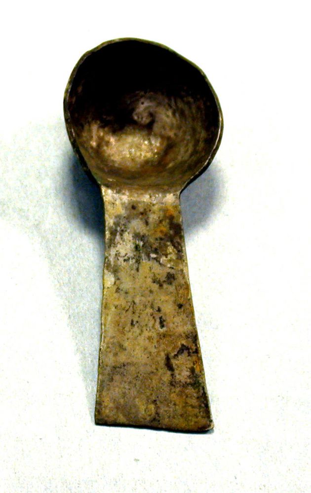 Alt Hammered Silver Spoon, Silver (hammered), gilt, Peru; north coast (?)