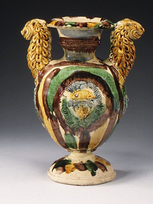 Alt Vase, Lead-glazed earthenware, French, Normandy