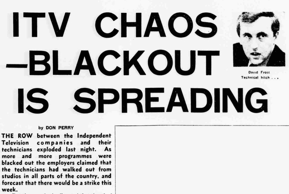 Express: ITV CHAOS – BLACKOUT IS SPREADING