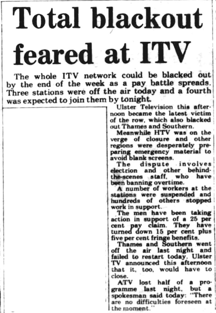 Total blackout feared at ITV