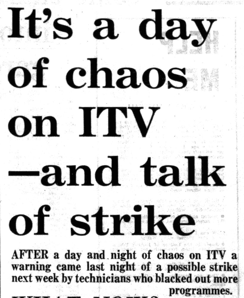 Sunday Sun: It's a day of chaos on ITV – and talk of strike