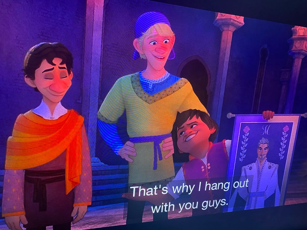 A character from Disney’s wish following up with “That’s why I hang with you guys.”