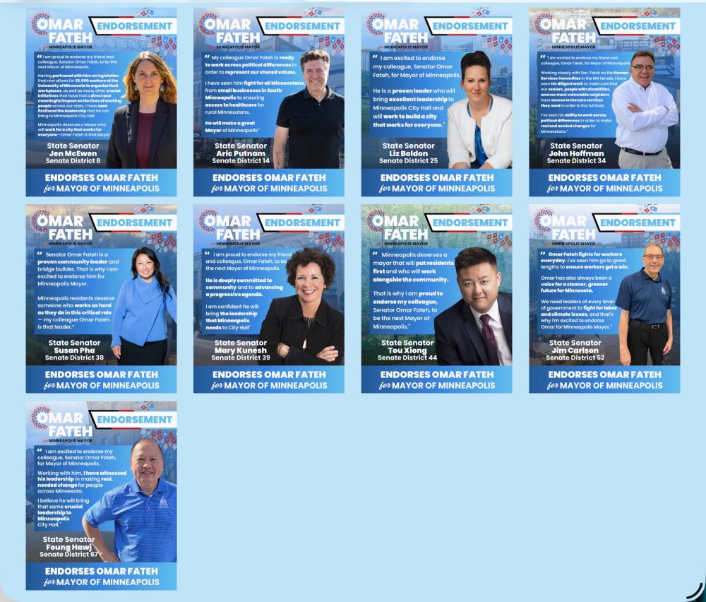 Sen.Jen McEwan, Sen. Aric Putnam, Sen. Liz Boldon, Sen. John Hoffman, Sen. Susan Pha, Sen. Mary Kunesh, Sen. Tau Xiong, Sen. Jim Carlson.