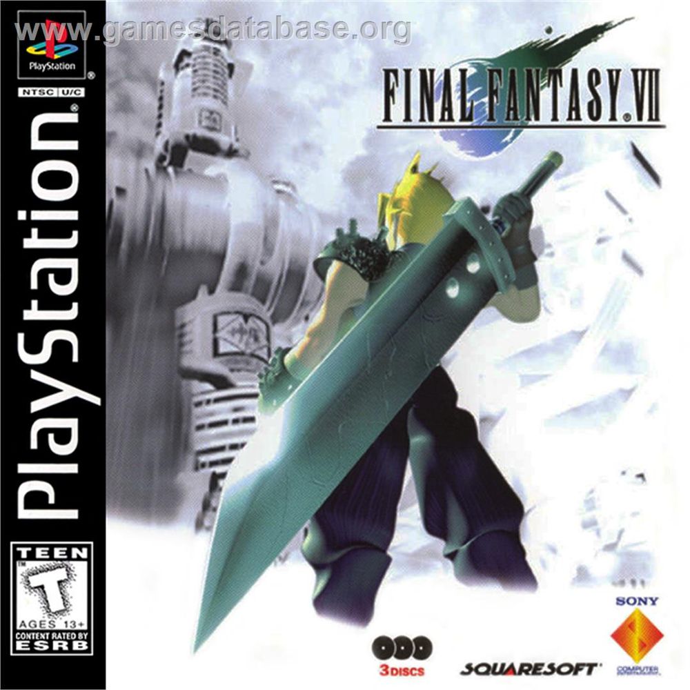 Box art of Final Fantasy 7 for the Playstation