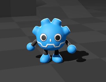 Godot plush rendered in-game.
