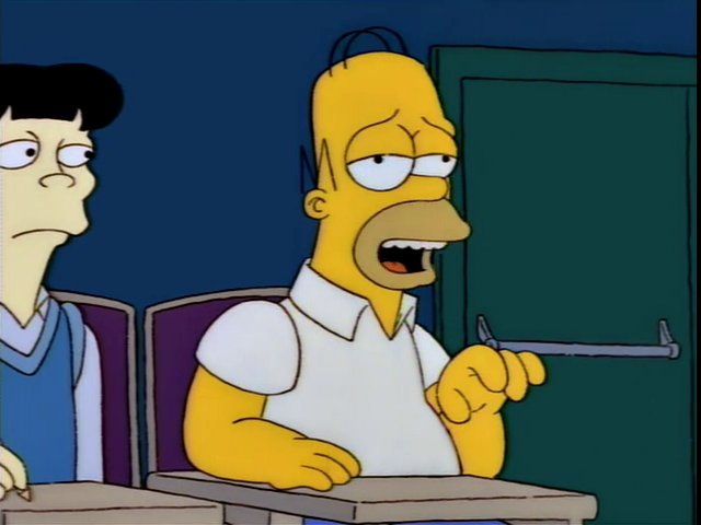 Homer looking smarmy 