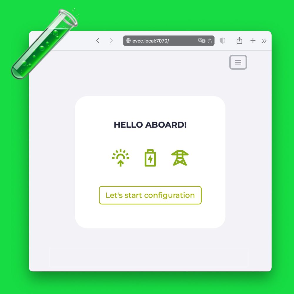 Screenshot of welcome screen