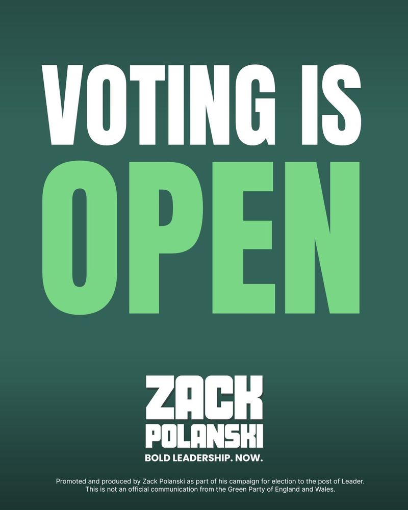 Voting is open. Zack Polanski
