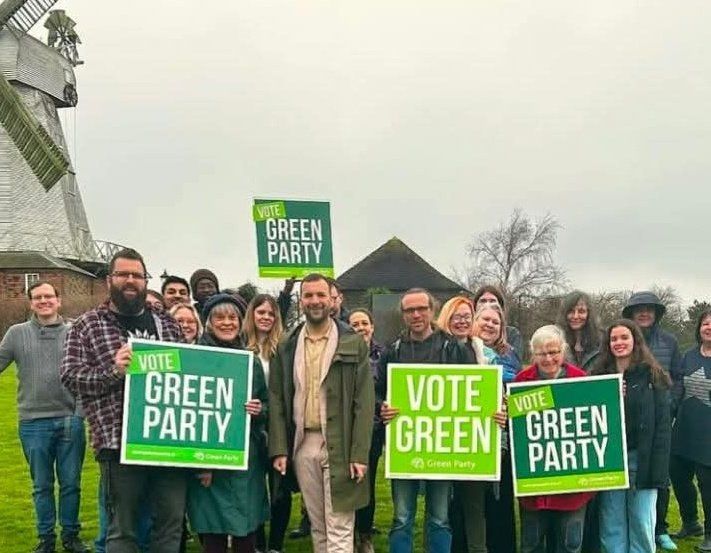 Zack with members and supporters in Ashford