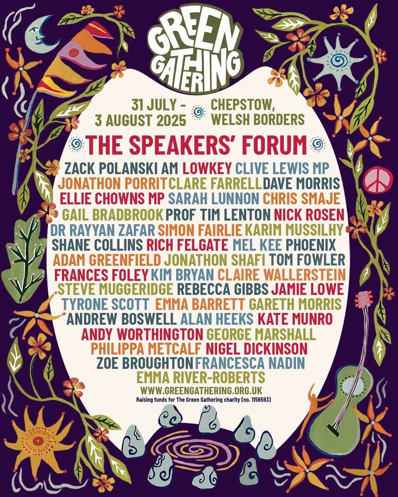 Image is a list of all the speakers who spoke at Green Gathering. You can see the list of speakers here:

https://www.greengathering.org.uk/blog/2025-programme