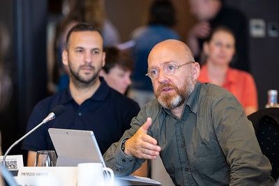 Zack and Patrick at the conference.