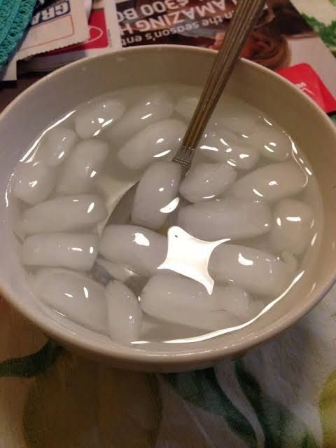 bowl of ice water soup