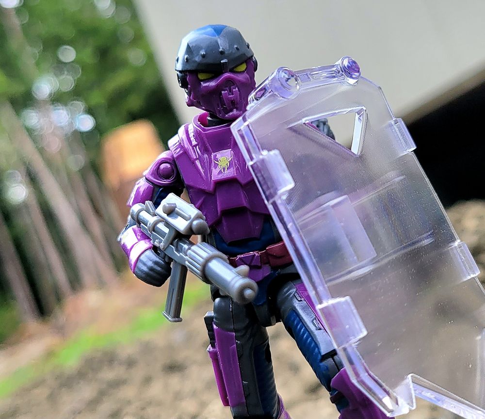 Steel Web Infiltrator Ghost sneaks around the building perimeter 