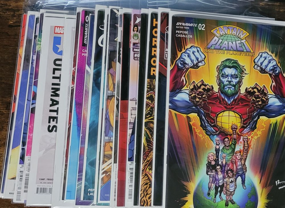 Stack of to-be-read comics