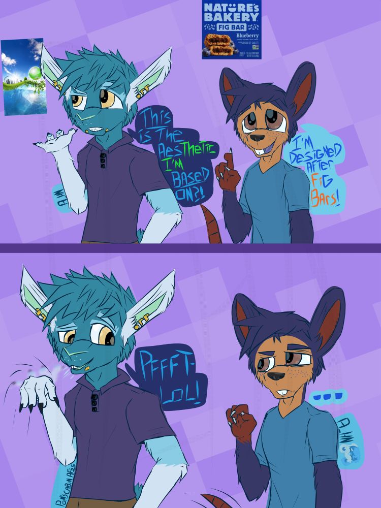 Currently participating in a small Discord server art fight with my friends. Because I just can’t get enough of drawing 👹


—I started on this yesterday morning and got it done yesterday afternoon, no references used 🙌

It wasn’t going to be a two panel comic at first but as I got the lineart done, I had a funny reaction from Aero and it resulted in this 
