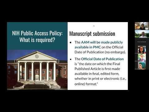 NIH Public Access Policy presentation recording