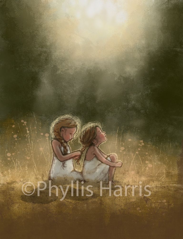 For those asking, I just added this art print to my shop. Perfect for sisters or friends.  https://www.etsy.com/listing/4374869529/a-sisters-bond-1-art-print-braiding-hair?ref=shop_home_active_3&frs=1&sts=1&logging_key=d49a39e8a9cff4be8e8112dd6ff8eaff0c3fce85%3A4374869529