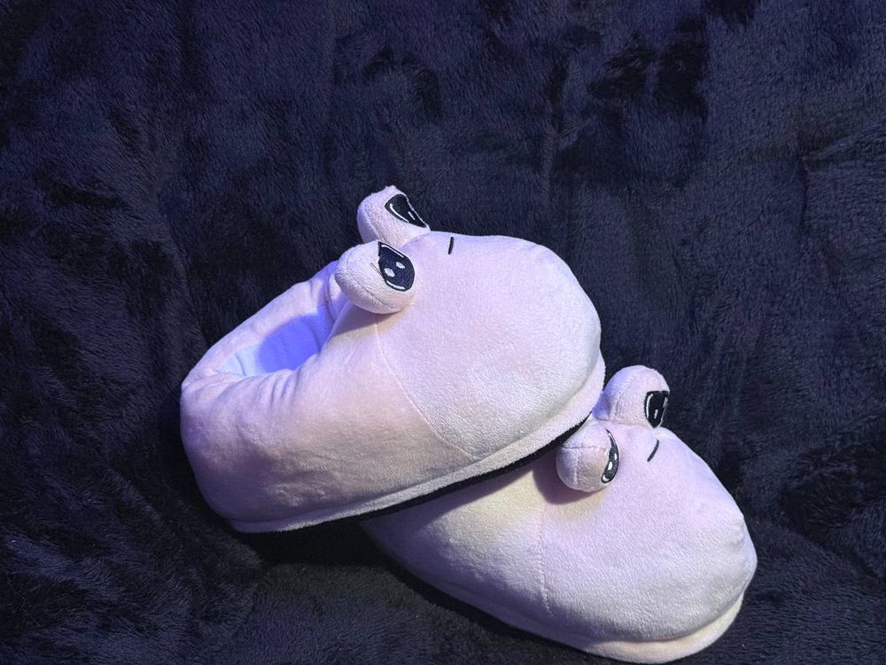 The same scene, but now we can see the pou shoes from their side.