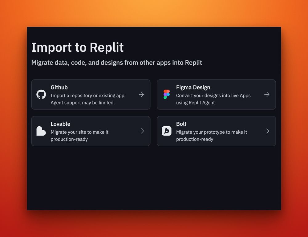 Ever started a project in one tool and wish you could finish it in another?

@replit should talk about this awesome feature more!