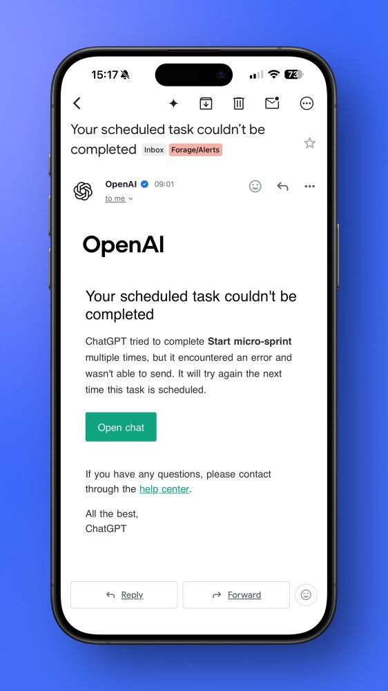 Is anyone else having issues with scheduled ChatGPT tasks not triggering recently?

Not sure if it's just me, or @meta hired away the schedule person too...
