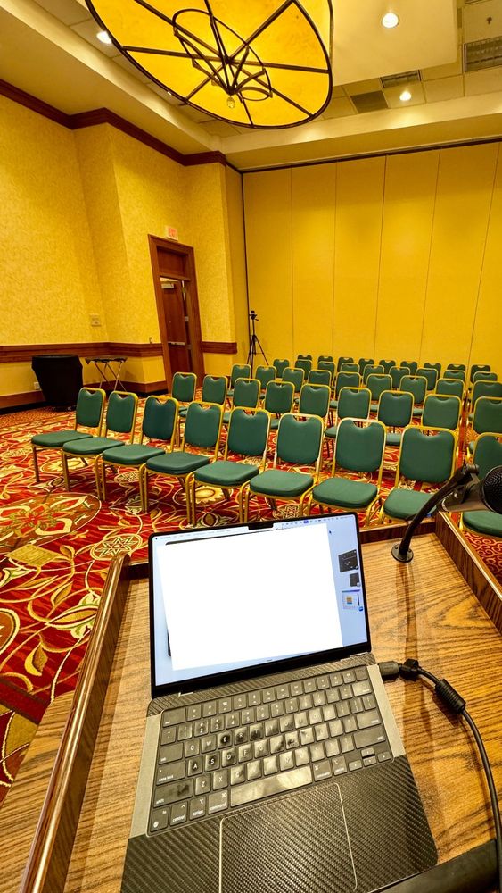 Pro Tip for my fellow conference go'ers:

90 sec test each session

Stand in the back, give the speaker 90 sec to convince you it's worth staying. If not, you can leave without interrupting or being rude