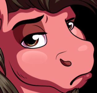 Zoomed in cropped emote art of Ace Play looking at the viewer with an annoyed face
Art by LupiArts