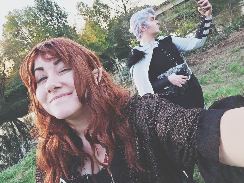 Selfie of Grif and me as our ocs Doe and Jane