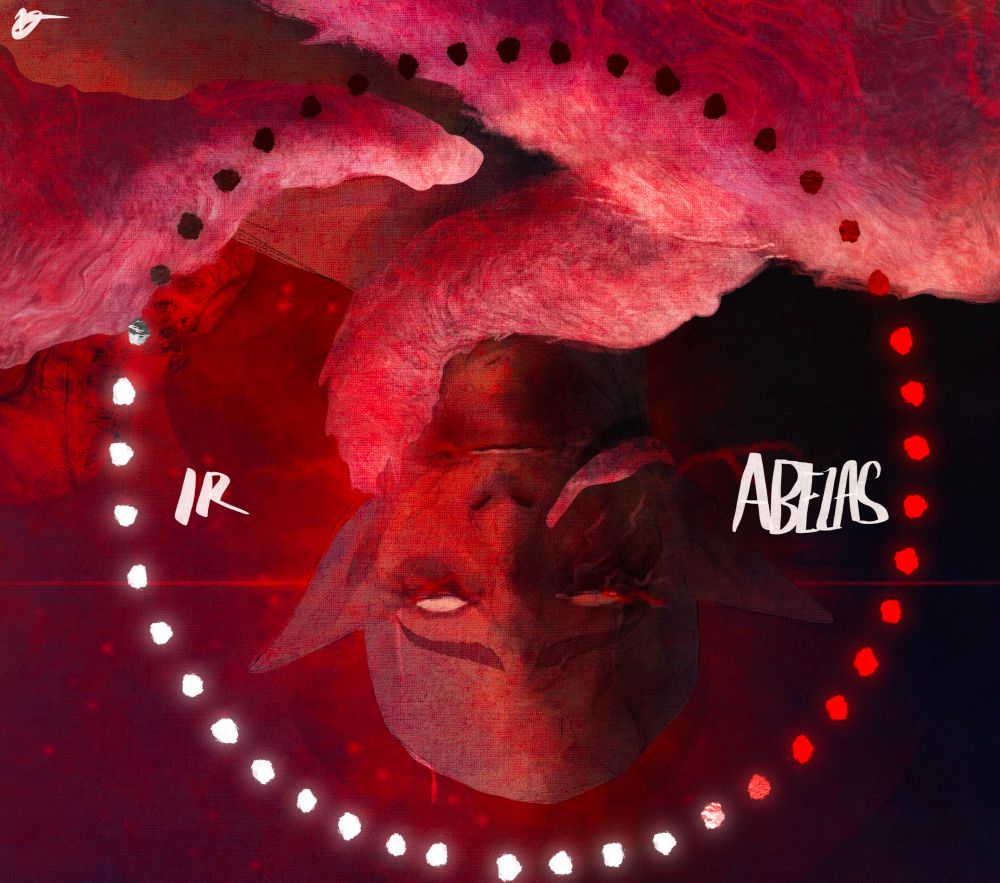 Solas hanging upside down wrapped in blight tentacles. He is blighted and bloodied. A tear runs down his forehead. Captions read “ir abelas” 