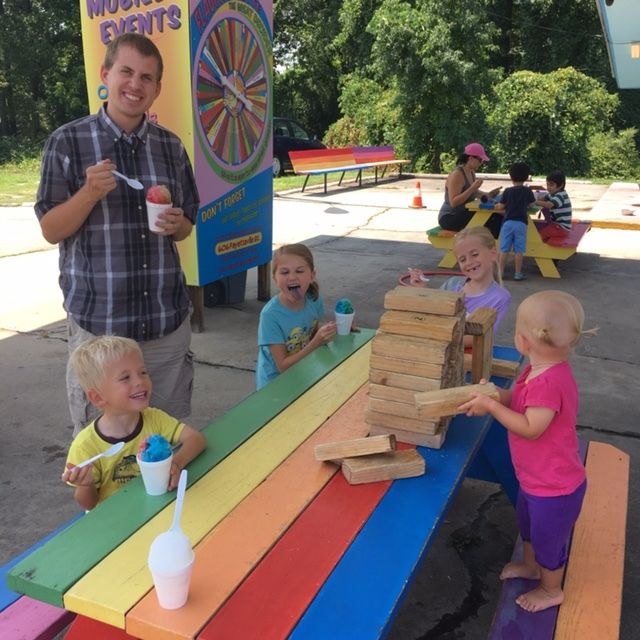 Me and four kids at Pelicans