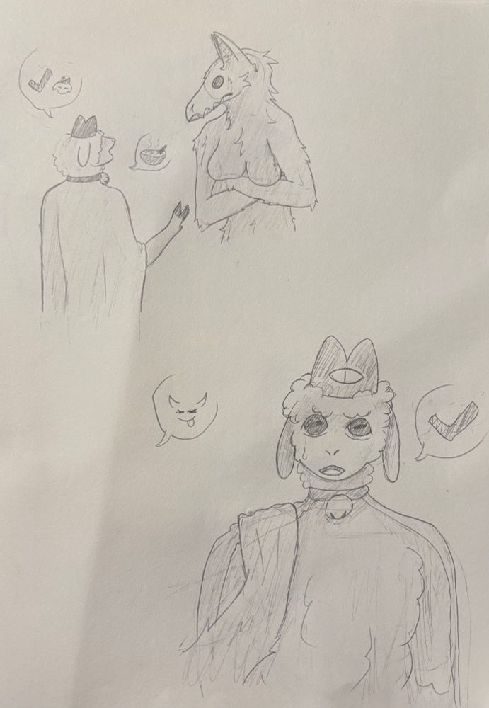 The Lamb is talking to Bird about how she should join their cult.

Bird makes a bet and the Lamb agrees.