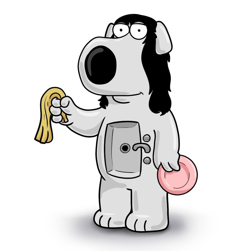 A drawover of Brian Griffin from Family Guy but as Sinkdog. 
