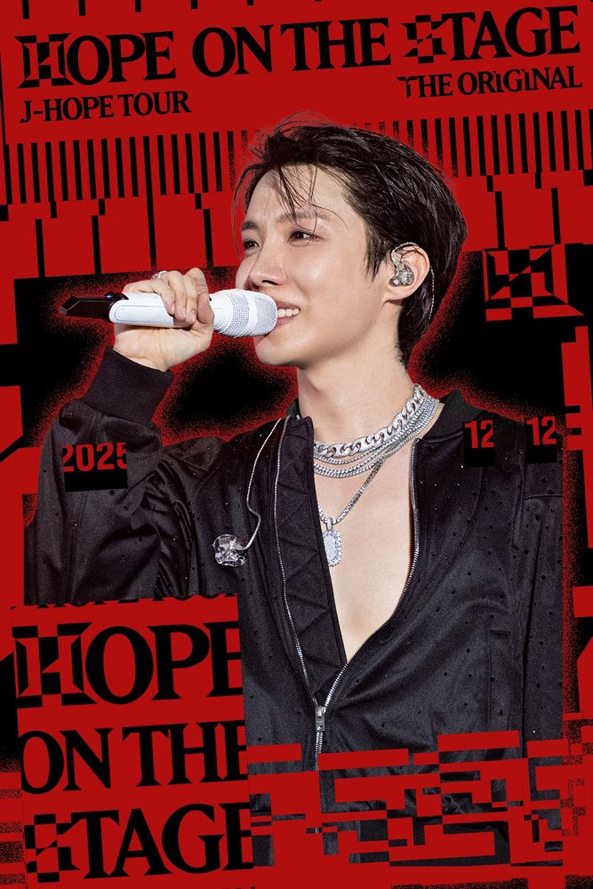 HOTS The Oroginal poster 

Hobi wearing a black zip-up and holding a white mic