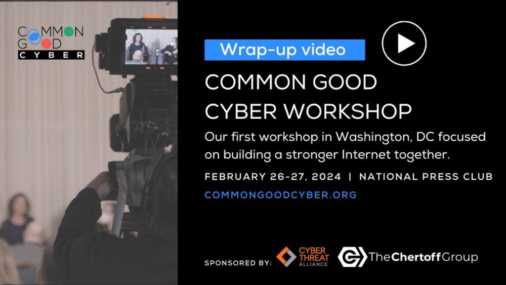 Common Good Cyber Workshop Recap Video