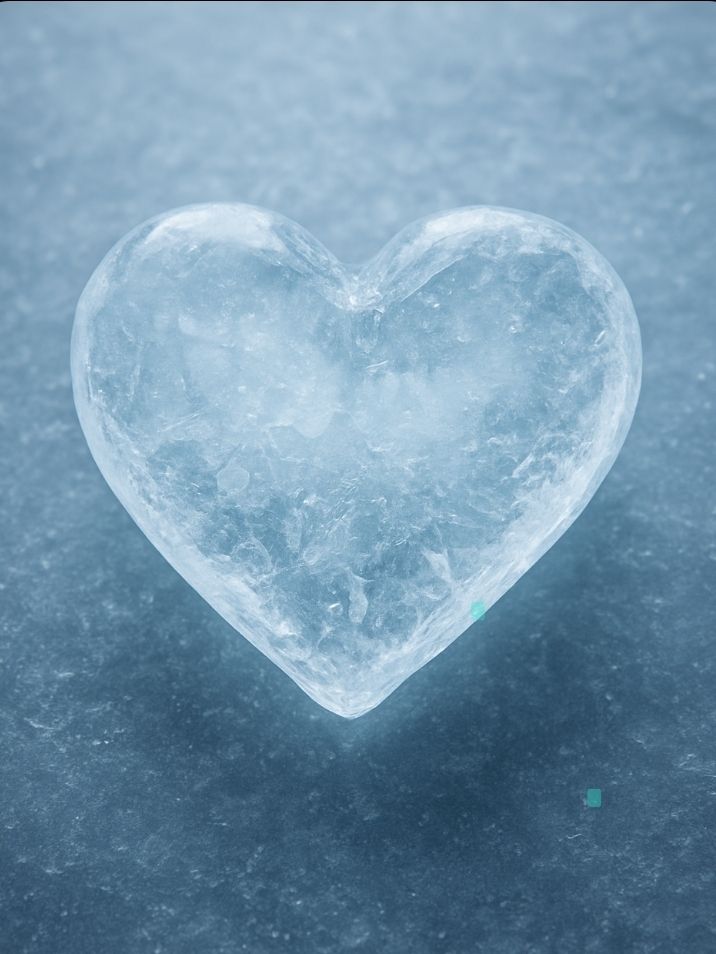 A heart, made of ice