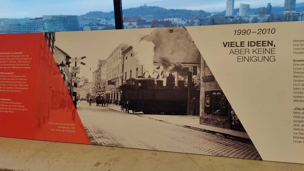 Foto einer Dampflok in Linz Urfahr im jahr 1930