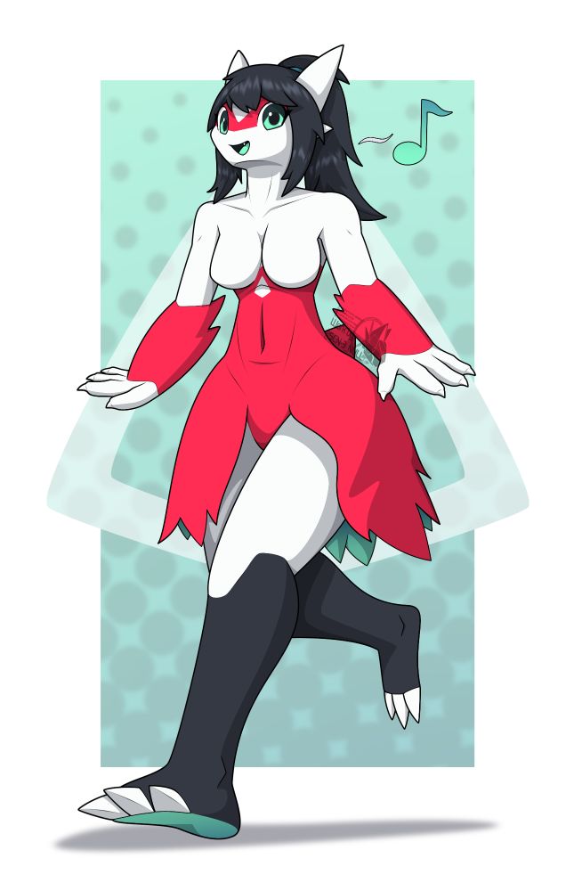 a bit green themed anthro latias