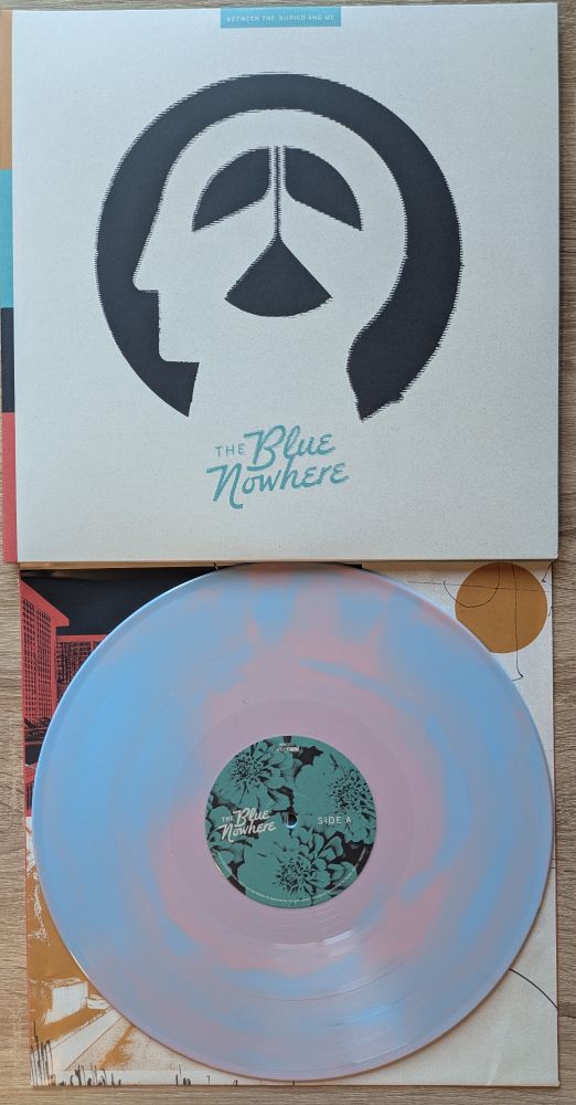 Blue and pink swirl print 