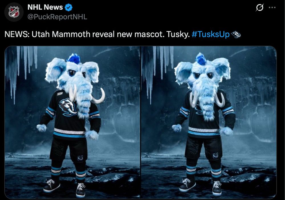 Utah Mammoth mascot Tusky 
