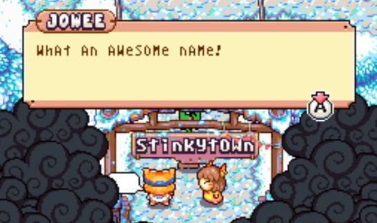 what an awesome name

the name on the sign: stinkytown