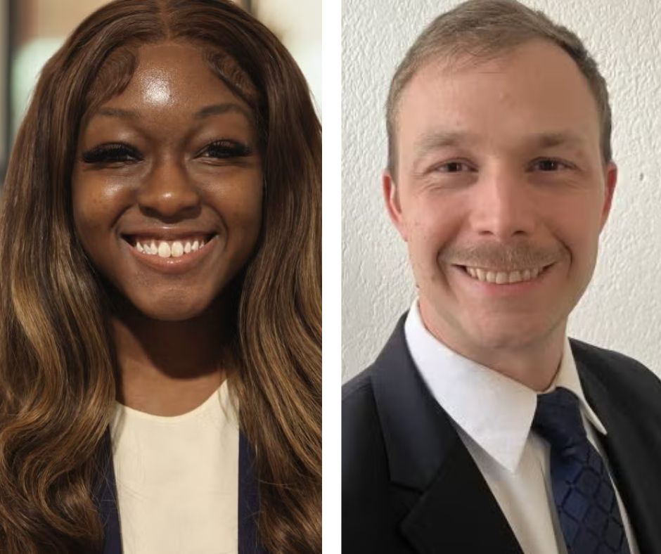 Simon Hernandez, L’28,(R) and Cornelia Dixon, L’28 (L) 2025 Tillman Scholars.
