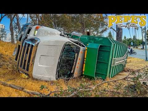 Brake Failure Causes Tree Trimmer Truck to Rollover!